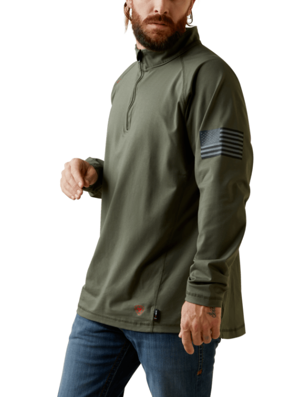 10043566-MNS FR Combat 1/4 Zip Work Shirt