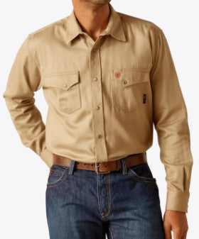 10048445-FR SNAP WORK SHIRT KHAKI
