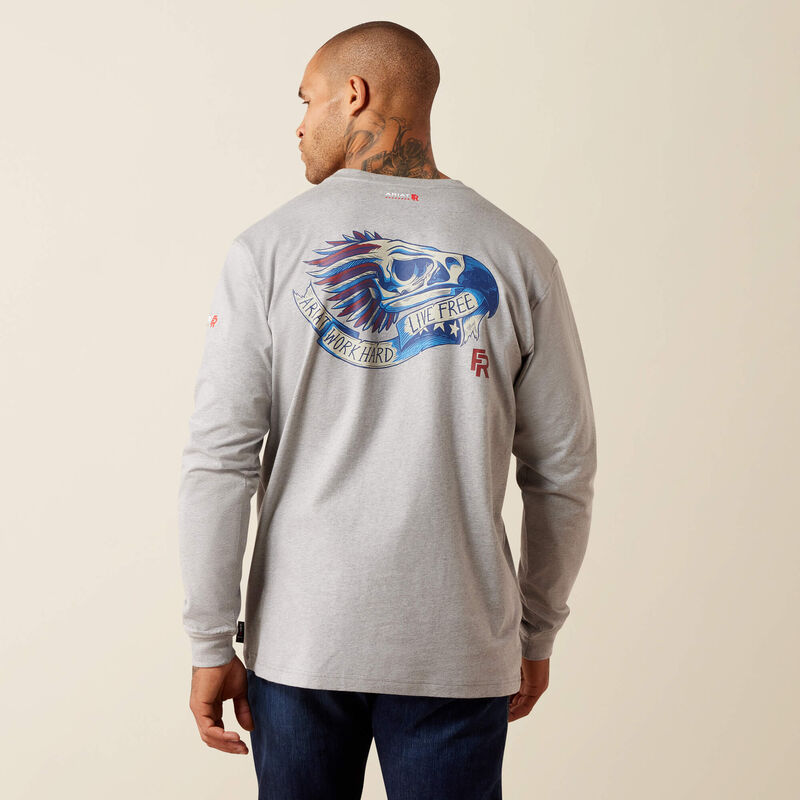 10079194 FR Air Eagle Skull Long Sleeve T-Shirt