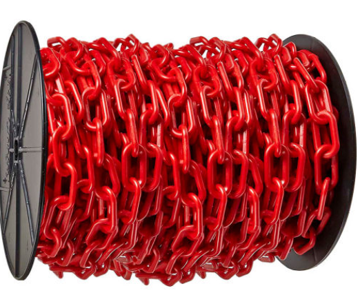 RED PLASTIC CHAIN 200' ROLL