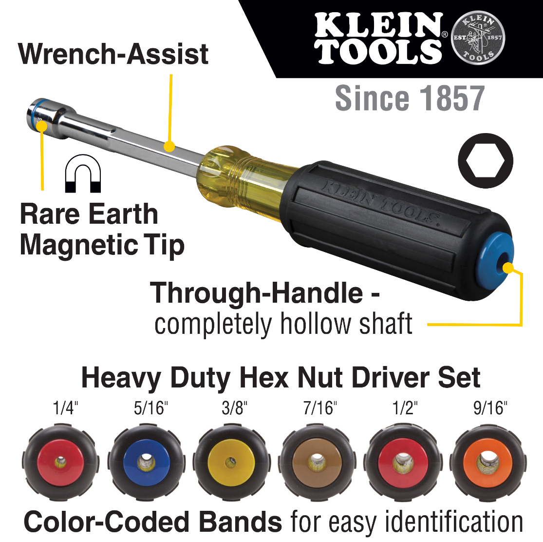 635-6-6PC HEAVY DUTYMAGNETIC NUT DRIVER SET