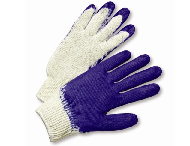 COTTON GLOVE 708SLC-BLUE LATEX PALM GLOVES