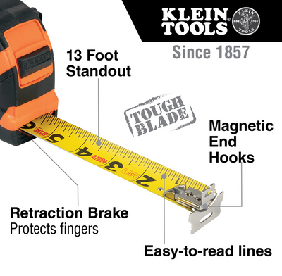 9225-25' DOUBLE HOOK MAGNETIC TAPE MEASURE