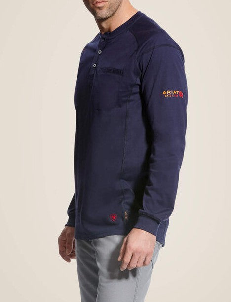10022597-NAVY FR ARIAT WORK SHIRT