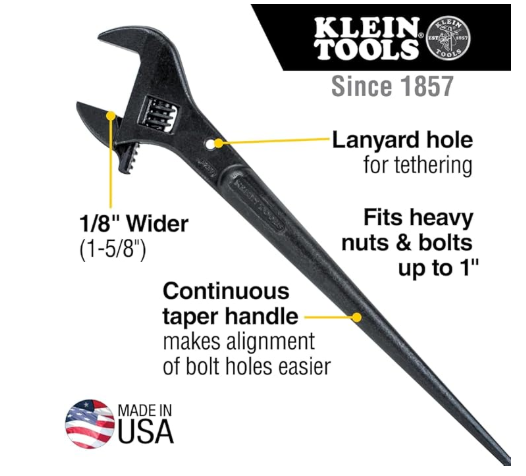 3239-16" KLEIN ADJUSTABLE WRENCH