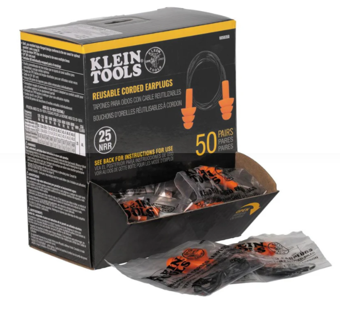 6050350-CORDED EARPLUGS-50 PAIR
