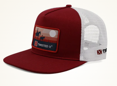 TWISTED X CAP PATCH CAP007 RED & WHITE