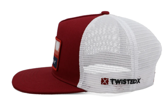 TWISTED X CAP PATCH CAP007 RED & WHITE