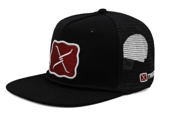 TWISTED X CAP BUCKLE BLK CAP003