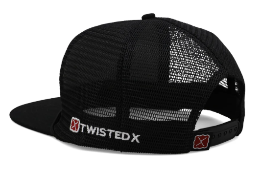 TWISTED X CAP BUCKLE BLK CAP003