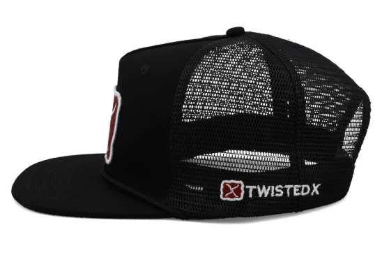 TWISTED X CAP BUCKLE BLK CAP003