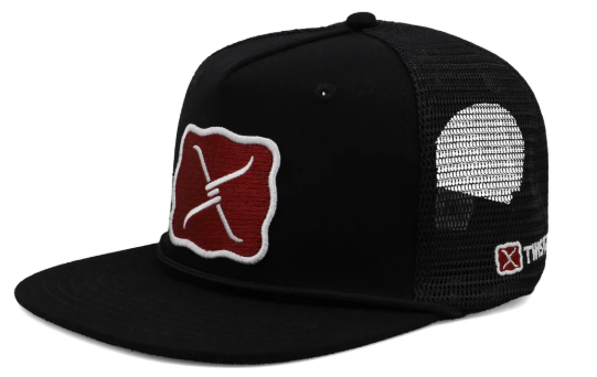 TWISTED X CAP BUCKLE BLK CAP003