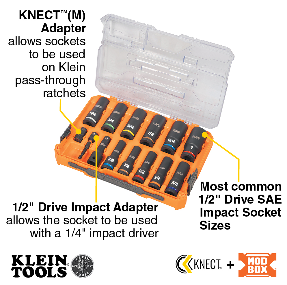 65111IMPCT 14PC DEEP IMPCT 1/2DR SCKT