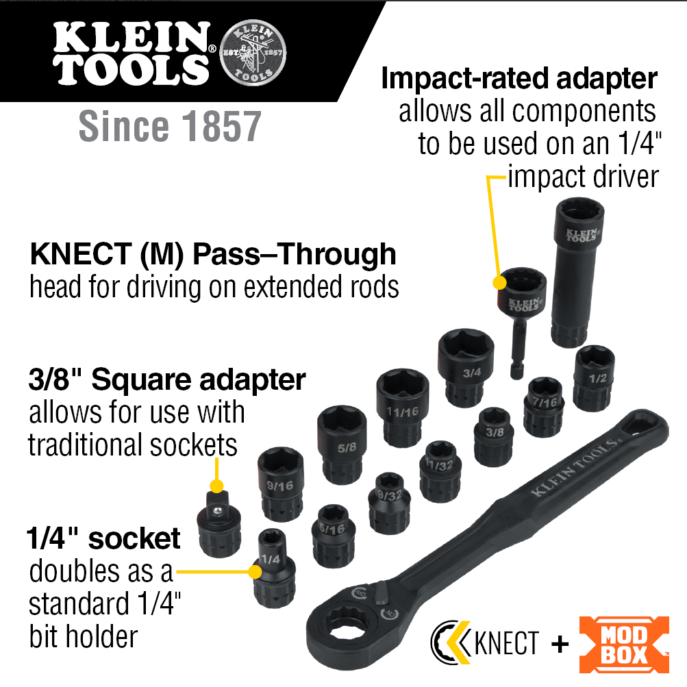 65400 8.5IN KNECT M SCKET WRNCH KIT