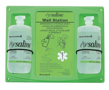 EYESALINE 32OZHoneywell  Double Bottle Wash Wall Station,