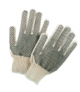 COTTON GLOVE W/BLACK DOTS