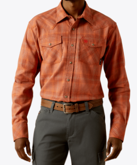 10062745 MNS FR Wayne Retro Fit Snap Work Shirt