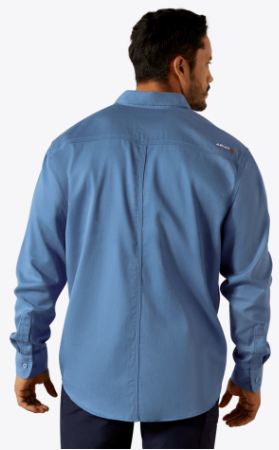 10062602 MEDIUM BLUE MNS FR Solid Work Shirt