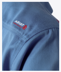 10062602 MEDIUM BLUE MNS FR Solid Work Shirt