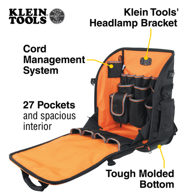 62482 Tradesman Pro™ Tool Station Tool Bag Backpack, 27 Pockets