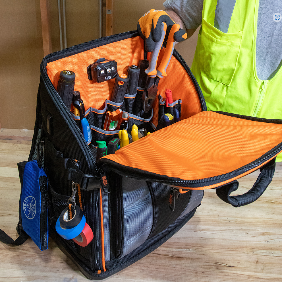 62482 Tradesman Pro™ Tool Station Tool Bag Backpack, 27 Pockets