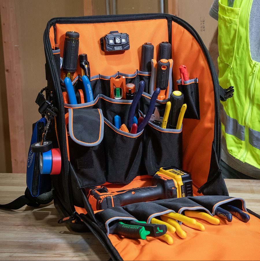 62482 Tradesman Pro™ Tool Station Tool Bag Backpack, 27 Pockets