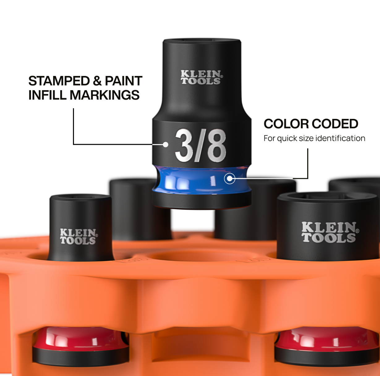 33808 Grab-And-Go Impact Socket Set, SAE, 7-Piece