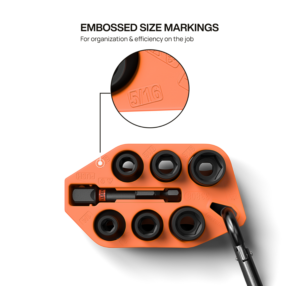 33808 Grab-And-Go Impact Socket Set, SAE, 7-Piece