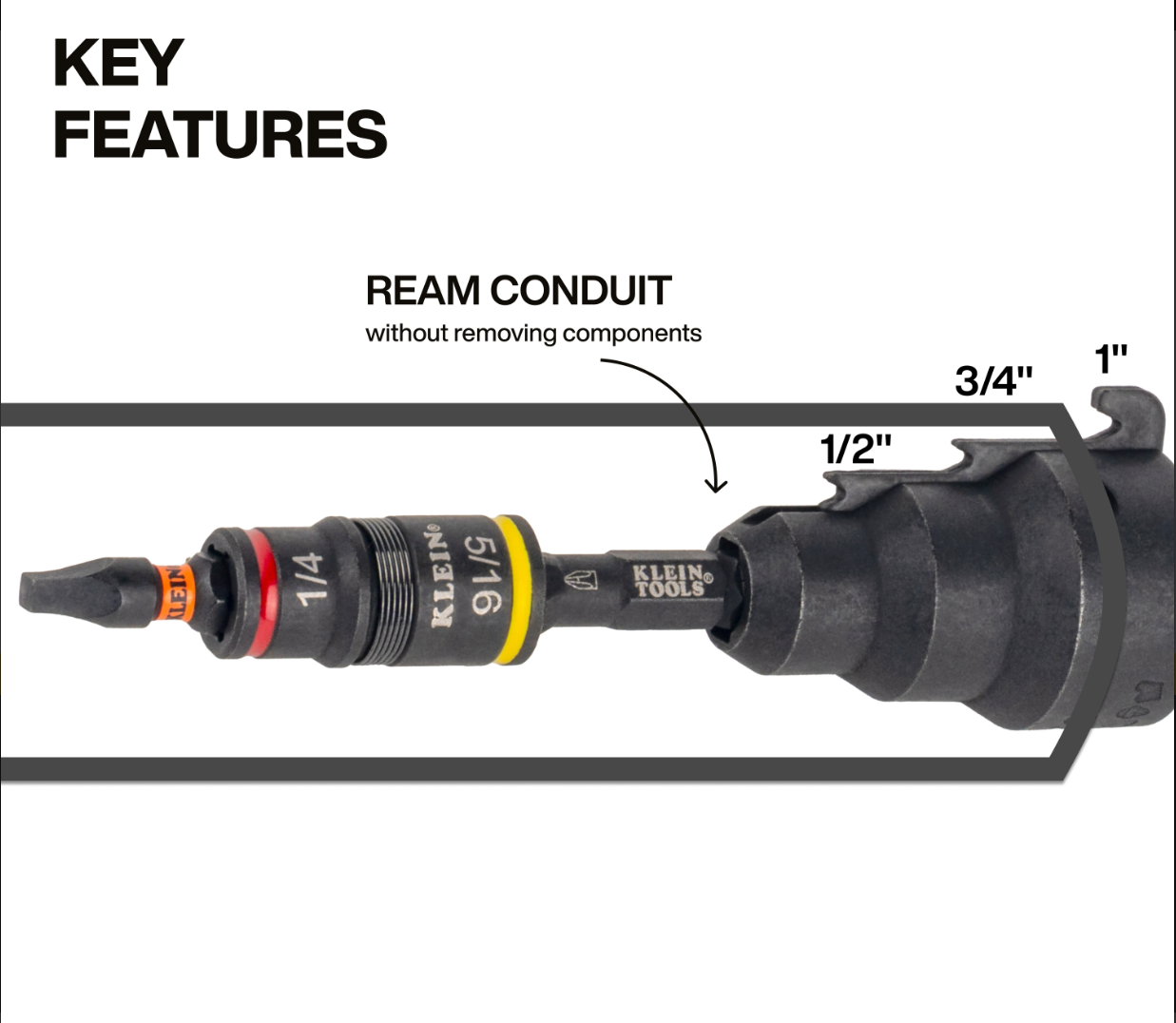 85091HD Impact-Rated Flip Socket Conduit Reamer