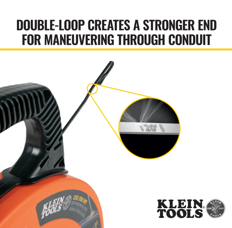 56333 Steel Fish Tape, 1/8-Inch x 120-Foot