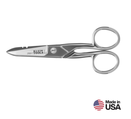 2100-7 Electrician's Scissors, Nickel Plated