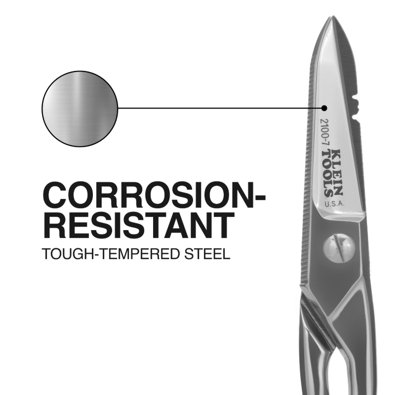 2100-7 Electrician's Scissors, Nickel Plated