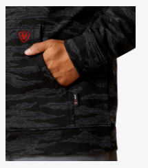 10062335 FR DURASTRETCH SMOKE HOODIE (BLACK JUNGLE CAMO)