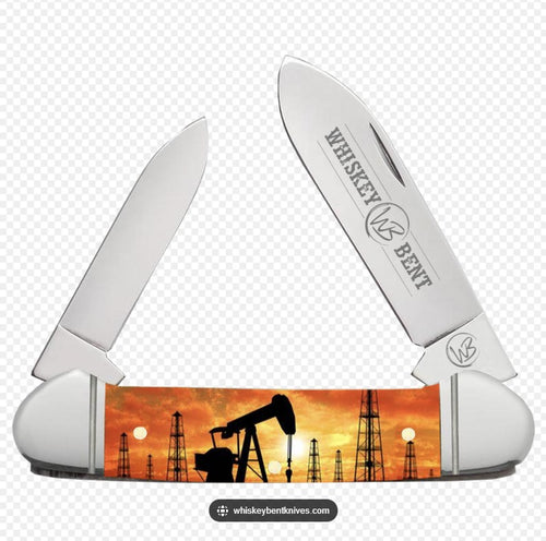 WB12-02 PUMP JACK SUNSET CANOE