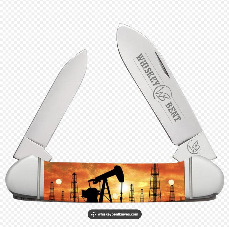 WB12-02 PUMP JACK SUNSET CANOE