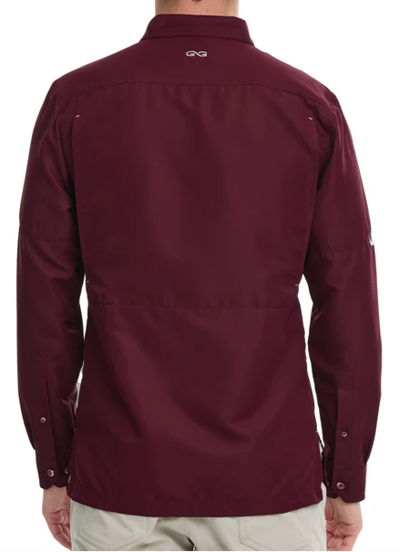 1084 Maroon Explorer Shirt | Long Sleeve GameGuard