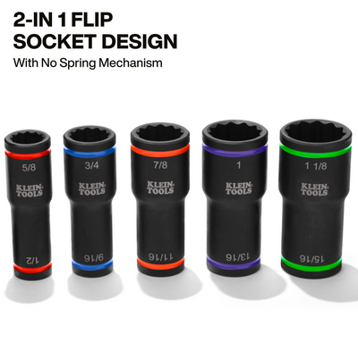 66055 2-in-1 Impact Flip Socket Set, 5-Piece