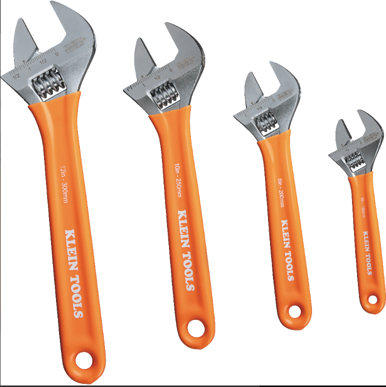 D5074 Extra-Capacity Adjustable Wrenches, 4-Piece