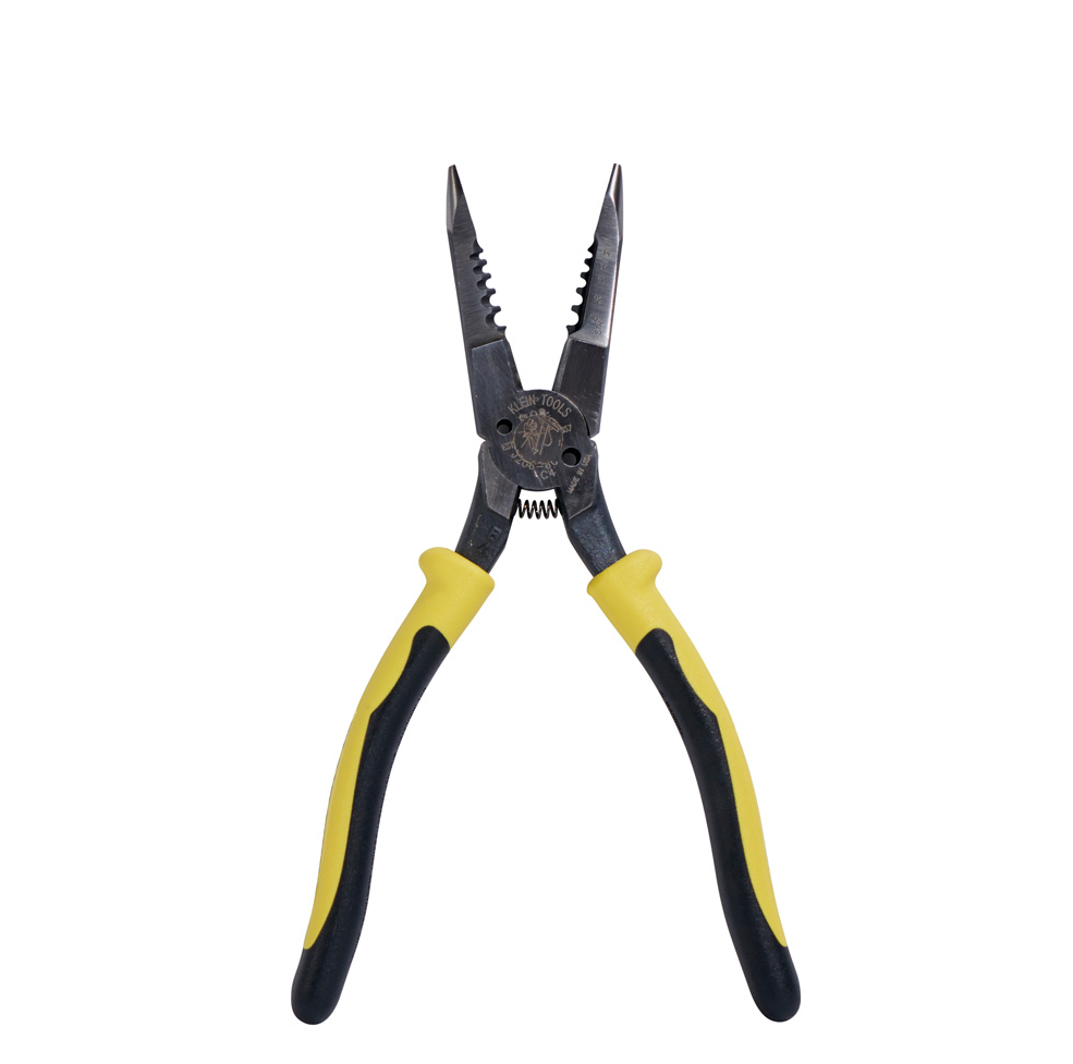 J206-8C - Pliers, All-Purpose Needle Nose, Spring Loaded, Cuts, Strips, 8.5-Inch