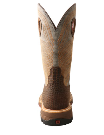 MXBN005 12" WESTERN WORK BOOT BROWN & GREY