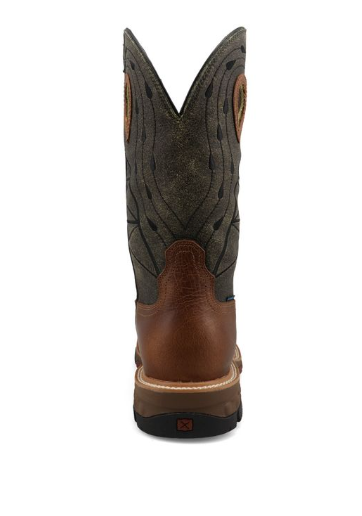 MXBNW11 12" WESTERN WORK BOOT LION & DARK OLIVE