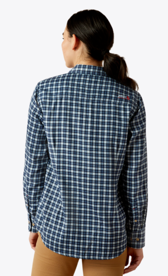 10054452- WMS FR ANGELES LS WOK SHRT MICRO CHECK