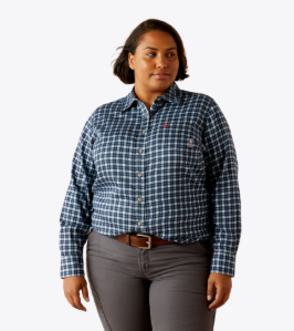 10054452- WMS FR ANGELES LS WOK SHRT MICRO CHECK