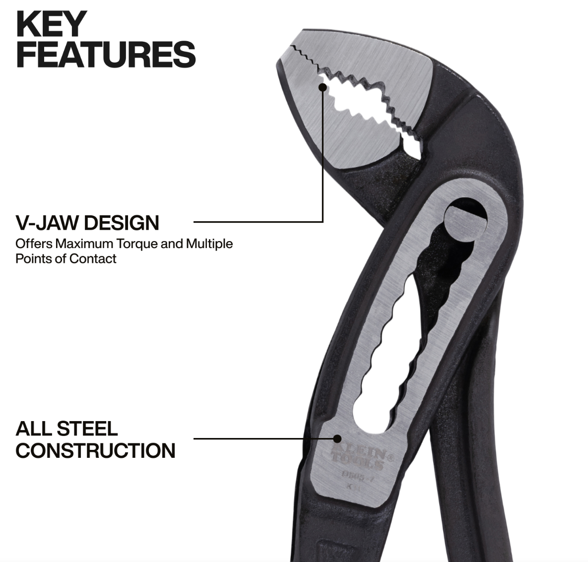 D5057 Classic Klaw™ Pump Pliers, 7-Inch