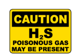 H2S POISONOUS GAS MAY BE PRESENT G4855-FK