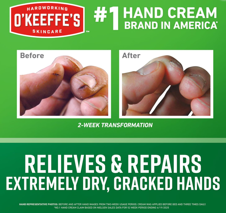 O'Keeffe's Working Hands Cream for Extreme Dryness, 3.4 oz