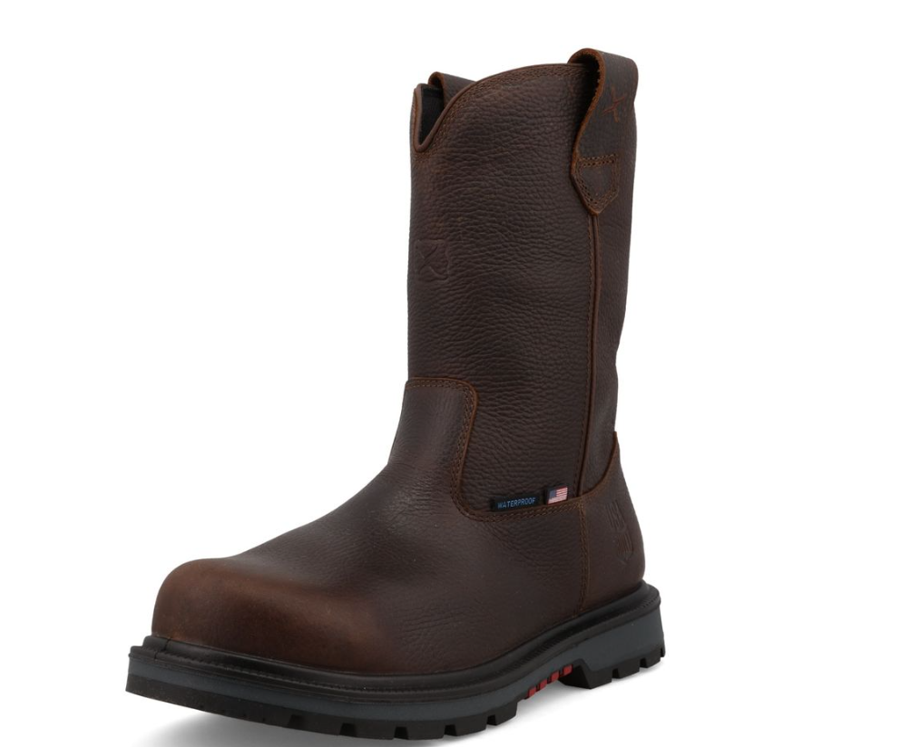 MDANW03  11" Work Pull On Boot Dark Brown