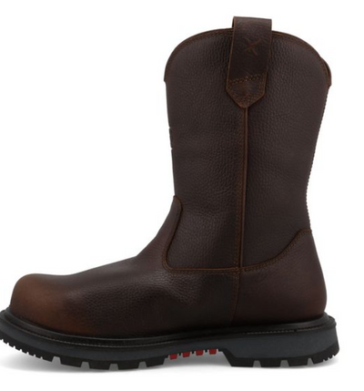 MDANW03  11" Work Pull On Boot Dark Brown