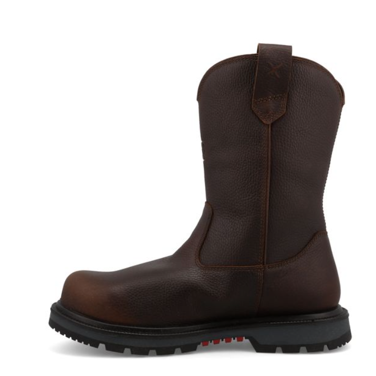 MDANW03  11" Work Pull On Boot Dark Brown