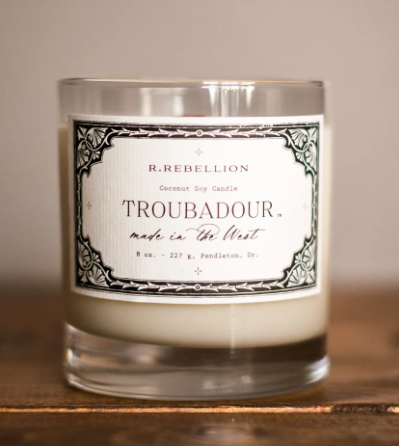 R. Rebellion TROUBADOUR 8OZ CANDLE